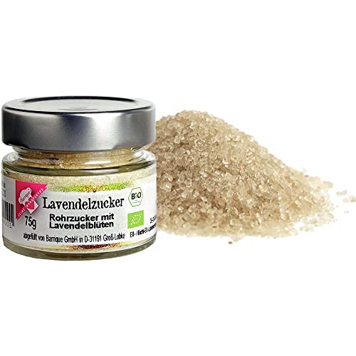 Lavendel-Zucker Zucker mit äth.Lavendelöl Vegan hausgemacht BARRIQUE-Feine Manufaktur Deutschland 75g-Glas von hausgemacht BARRIQUE-Feine Manufaktur