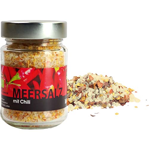 Meersalz mit Chili Chilisalz Vegan hausgemacht BARRIQUE-Feine Manufaktur Deutschland 160g-Glas von hausgemacht BARRIQUE-Feine Manufaktur