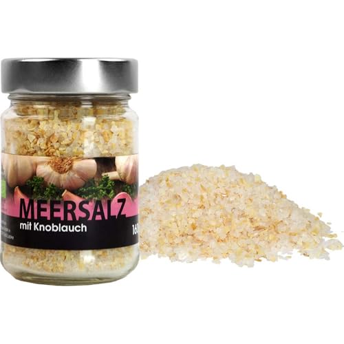 Meersalz mit Knoblauch Knoblauchalz Vegan hausgemacht BARRIQUE-Feine Manufaktur Deutschland 160g-Glas von hausgemacht BARRIQUE-Feine Manufaktur