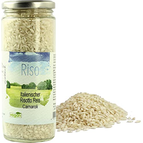 Reis Risotto Carnaroli Carnaroli Risottoreis Vegan hausgemacht BARRIQUE-Feine Manufaktur Italien 400g-Glas von hausgemacht BARRIQUE-Feine Manufaktur