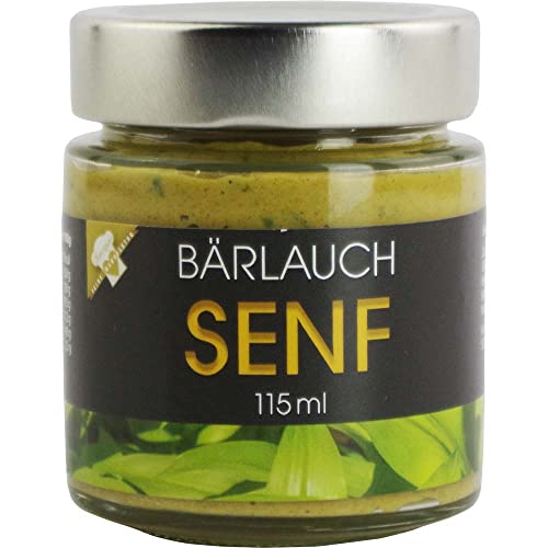 Senf Bärlauch-Senf Senf m.frischem Bärlauch Vegan hausgemacht BARRIQUE-Feine Manufaktur Deutschland 115mlGlas von Barrique