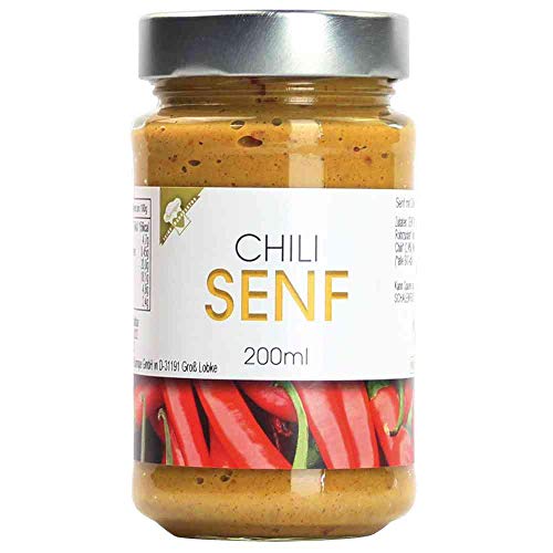Senf Chili-Senf Senf mit Chili Vegan hausgemacht BARRIQUE-Feine Manufaktur Deutschland 200mlGlas von hausgemacht BARRIQUE-Feine Manufaktur