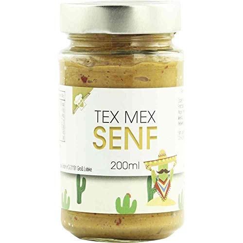 Senf Tex-Mex-Senf Tex-Mex-Senf Vegan hausgemacht BARRIQUE-Feine Manufaktur Deutschland 200mlGlas von hausgemacht BARRIQUE-Feine Manufaktur