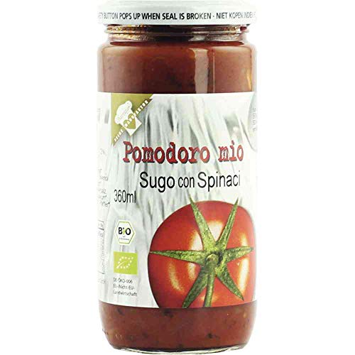 Sugo pomodoro con spinaci Tomatensauce mit Spinat Vegan hausgemacht BARRIQUE-Feine Manufaktur Deutschland 360mlGla von hausgemacht BARRIQUE-Feine Manufaktur