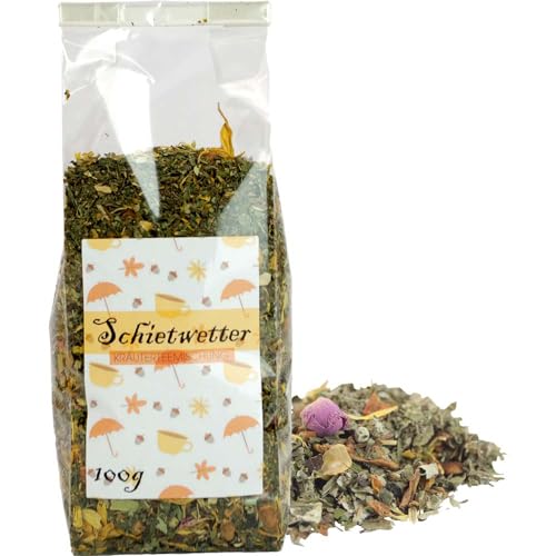 Tee Kräuter 'Schietwetter-Tee' Kräutertee-Mischung Vegan hausgemacht BARRIQUE-Feine Manufaktur Deutschland 100g-Pack von hausgemacht BARRIQUE-Feine Manufaktur