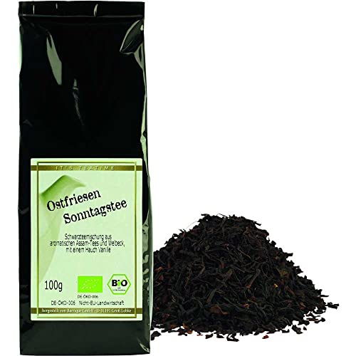 Tee schwarz Ostfriesen Sonntag Schwarztee-Mischung Vegan hausgemacht BARRIQUE-Feine Manufaktur Deutschland 100g-Pack von hausgemacht BARRIQUE-Feine Manufaktur
