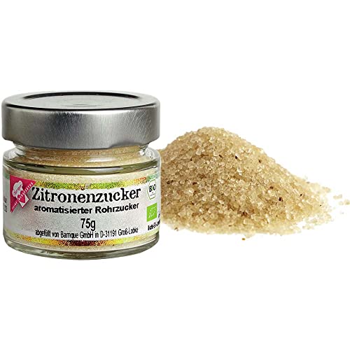 Zitronen-Zucker Zucker mit äth.Zitronenöl Vegan hausgemacht BARRIQUE-Feine Manufaktur Deutschland 75g-Glas von hausgemacht BARRIQUE-Feine Manufaktur