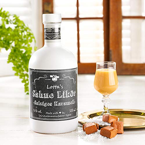 Lottas Sahne-Likör salziges Karamell 0,5 Liter 16% Vol. Lottas Sahne-Likör salziges Karamell 0,5 Liter 16% Vol. von Unbekannt