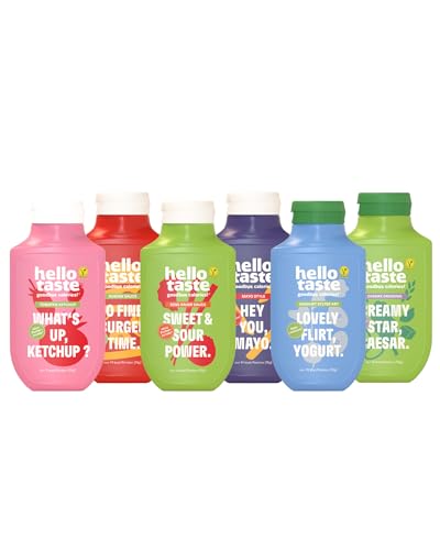 hellotaste Bestseller Bundle 6x300ml - Ketchup, Burger Sauce, Süß-Sauer Sauce, Mayo & Joghurt Sylter Art - Ohne Zuckerzusatz - Fettreduziert & Vegan hellotaste Bestseller Bundle 6x300ml - Ketchup, Burger Sauce, Süß-Sauer Sauce, Mayo & Joghurt Sylter Art - Ohne Zuckerzusatz - Fettreduziert & Vegan von hellotaste