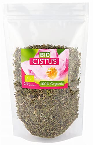 BIO Cistus incanus Tee Zistrose geschnitten, reich an Polyphenolen, 400G von herbanordpol