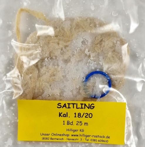 Saitlinge füllfertig 25 Meter verschiedene Kaliber Größe Kaliber 18/20 IA von Hilliger