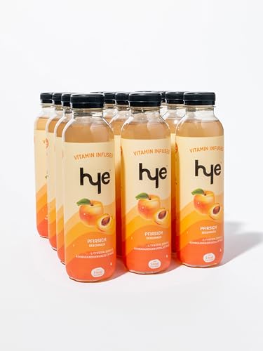 HYE Drink Peach - Mit Magnesium, Tyrosin, Ashwagandha, Ginkgo & Vitamin C - Kalorienarm, Fruchtiger Geschmack & Natürliche Zutaten - 500ml HYE Drink Peach - Mit Magnesium, Tyrosin, Ashwagandha, Ginkgo & Vitamin C - Kalorienarm, Fruchtiger Geschmack & Natürliche Zutaten - 500ml von hye