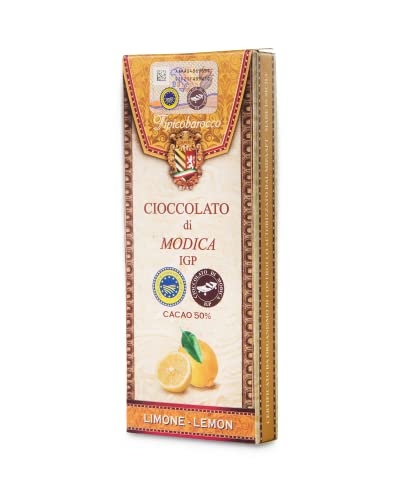 Original Modica Schokolade aus Sizilien verfeinert mit Zitronen 100gr von i Pasticceri dell'Etna