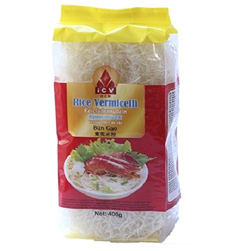 iCV Reisfadennudeln Rice Vermicelli 400g feine Reisnudeln Bún Gao von iCV