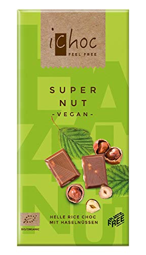 iChoc Super Nut, vegane Schokolade | 80g von ichoc