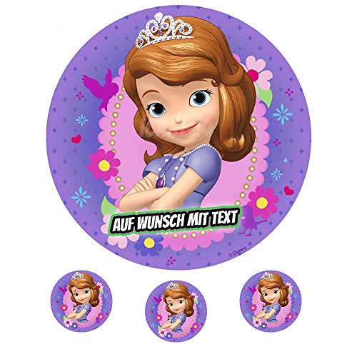 Tortenaufleger Geburtstag Tortenbild Zuckerbild Oblate Motiv: Disney Princess Sofia 02 (Zuckerpapier) von icake24