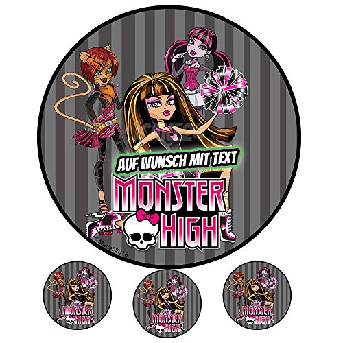 Tortenaufleger Geburtstag Tortenbild Zuckerbild Oblate Motiv: Monster High 01 (Zuckerpapier) von icake24