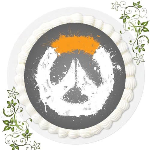 FONDANT Tortenbild, Zuckerbild mit Motiv, Essbares Foto für Torten, Tortenbild, Tortenaufleger Ø 20cm FONDANT Overwatch Nr. 3 von ich