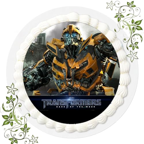 FONDANT Tortenbild, Zuckerbild mit Motiv, Essbares Foto für Torten, Tortenbild, Tortenaufleger Ø 20cm FONDANT Transformers Nr. 5 von ich