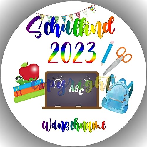 Fondant Tortenaufleger Tortenbild Geburtstag EINSCHULUNG/SCHULKIND 2023 personalisierbar WUNSCHNAME (Das JAHR wird immer angepasst) Fondant Tortenaufleger Tortenbild Geburtstag EINSCHULUNG/SCHULKIND 2023 personalisierbar WUNSCHNAME (Das JAHR wird immer angepasst) von toauo