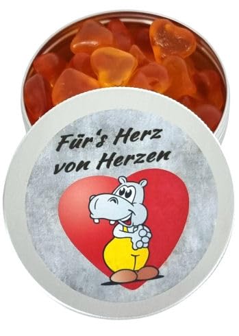 Für's Herz von Herzen aus der Dose,Fruchtgummi Herzen, Geschenk Freundschaft, Spaßgeschenk Für's Herz von Herzen aus der Dose,Fruchtgummi Herzen, Geschenk Freundschaft, Spaßgeschenk von ich
