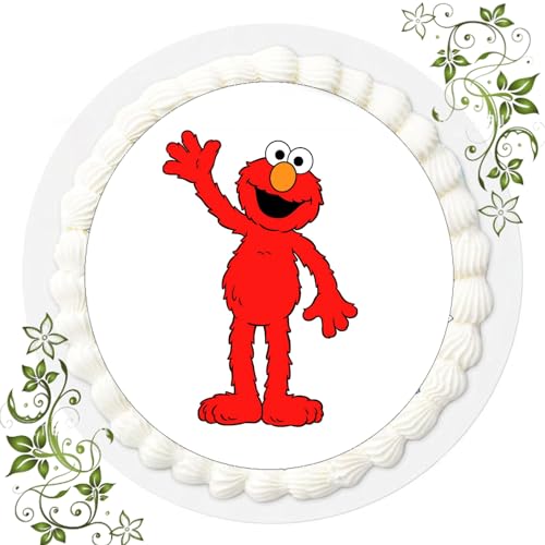 Premium Esspapier Oblate Tortenbild, Essbares Foto für Torten, Tortenaufleger Ø 20cm Elmo Nr. 3 von ich