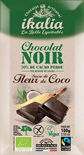 IKALIA Zartbitter Schokolade, 70% Kakao, mit Kokosblütenzucker, 100g (1er Pack) von ikalia