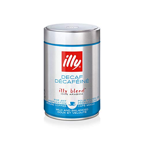 4 x illy Espresso entkoffeiniert gemahlen 250g Dose von illy