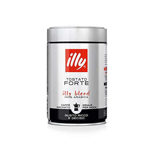 Illy 12 Gläser mit 250g Mokka Kaffee geröstet Illy 12 Gläser mit 250g Mokka Kaffee geröstet von illy