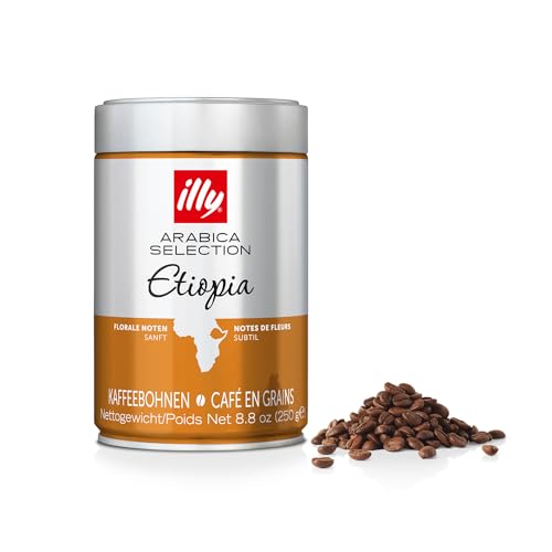 illy Coffee Beans, Luxus Arabica Coffee Beans Selection, Äthiopien, 6er Pack (6 x 250 g) von Illy