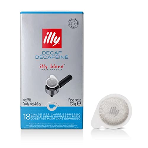 illy Kaffee DECAFFEINATO, klassische Röstung, E.S.E. Kaffeepads - 1 Verpackung mit 18 Kaffeepads von Illy