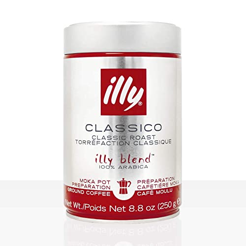 illy Caffe Normale MOKA Ground Coffee (Red Band), 8.8-Ounce Tins (Pack of 2) by Illy von Illy