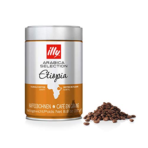 illy Kaffee, Espressobohnen der Arabica Selection aus Äthiopien - Verpackung mit 2 Dosen zu je 250 g von Illy