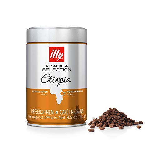 illy Kaffee, Espressobohnen der Arabica Selection aus Äthiopien - Verpackung mit 2 Dosen zu je 250 g von illy