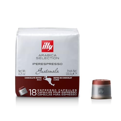 illy Iperespresso Kaffeekapseln Arabica Selection Guatemala, Verpackung mit 18 Kapseln von illy