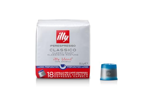 illy Iperespresso Kaffeekapseln klassische Röstung CLASSICO LUNGO, 1 Packungen zu je 18 Kaffeekapseln von illy