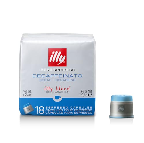 illy Iperespresso Kaffeekapseln klassische Röstung DECAFFEINATO, 1 Packungen zu je 18 Kaffeekapseln von illy