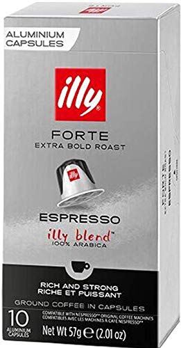 ILLY kompatible Aluminium-Kaffeekapseln Forte – starkes Braten, 40 Stück von illy