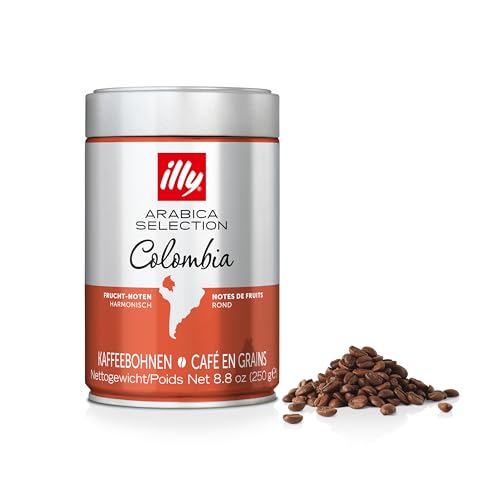 illy Kaffeebohnen zu mahlen Arabica Selection Kolumbie, 250 g Dose von Illy