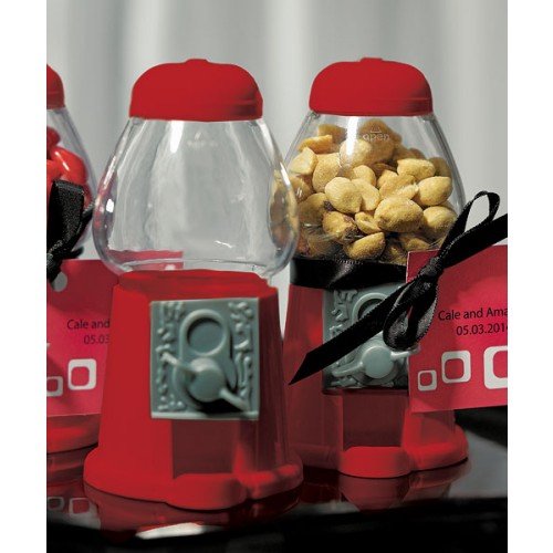 Mini Kaugummiautomat rot - eine Tolle Idee als Gastgeschenk zur Hochzeit, Taufe oder zum Kindergeburtstag von in due