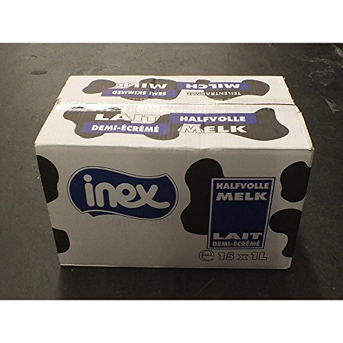 Inex Halbfett-Milch 1,5-1,8% fett, 15 x 1l Karton Pack (Halfvoll Melk) von inex