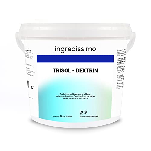 INGREDISSIMO - Trisol Dextrin, 2 kg, für Rührteige und Tempuras, erzeugt und erhält die Knusprigkeit von frittierten Lebensmitteln, aus Weizennüssen, Texturierungspulver, weiße Farbe INGREDISSIMO - Trisol Dextrin, 2 kg, für Rührteige und Tempuras, erzeugt und erhält die Knusprigkeit von frittierten Lebensmitteln, aus Weizennüssen, Texturierungspulver, weiße Farbe von ingredissimo