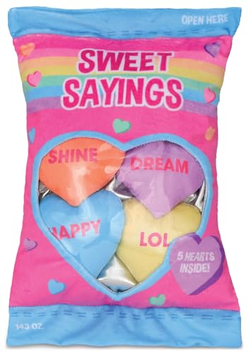 iscream Play with Your Food! Valentines Candy Hearts Sweet Sprüche Fleece Spielkissen Set von iscream
