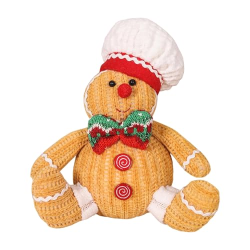 Lebkuchenmann-Baumschmuck,Lebkuchen-Weihnachtsbaumschmuck - Plüsch-Lebkuchenfiguren zum Aufhängen als Ornament - Hängende Dekorationen für Tür, Fenster, Tisch, Weihnachtsbaum Lebkuchenmann-Baumschmuck,Lebkuchen-Weihnachtsbaumschmuck - Plüsch-Lebkuchenfiguren zum Aufhängen als Ornament - Hängende Dekorationen für Tür, Fenster, Tisch, Weihnachtsbaum von itrimaka