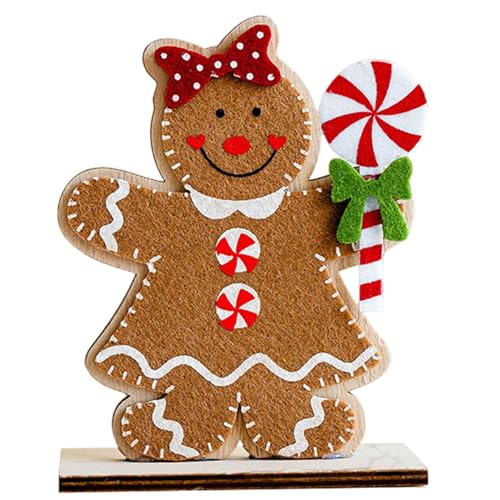 itrimaka Lebkuchenmann-Dekoration, weihnachtlicher Tischaufsatz - Lebkuchenmann-Statue, abgestuftes Tablett-,Ferienhaus-Dekoration, Cartoon-Keks-Junge-Mädchen-Tischschild für Bauernhaus, Zuhause, itrimaka Lebkuchenmann-Dekoration, weihnachtlicher Tischaufsatz - Lebkuchenmann-Statue, abgestuftes Tablett-,Ferienhaus-Dekoration, Cartoon-Keks-Junge-Mädchen-Tischschild für Bauernhaus, Zuhause, von itrimaka
