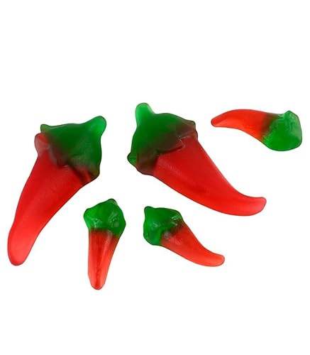 jameitop® 142,57€/KG CHILIS Fruchtgummis Peperoni 5er SET Achtung SCHARF von jameitop