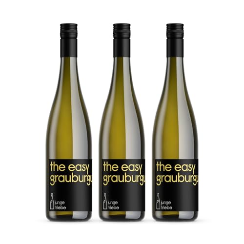 junge triebe | the easy grauburgunder | Bio Grauburgunder Weißwein trocken, Rheinhessen, vegan | 3x 0,75l von junge triebe