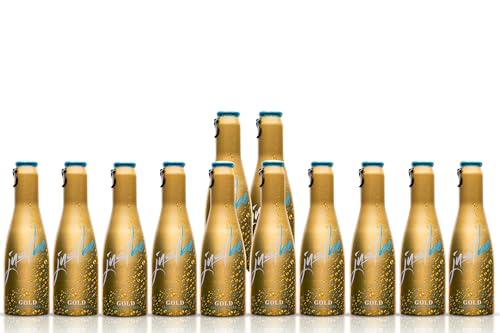 JustBe Gold Alkoholfrei | Piccolo frizzante | Alkoholfreier Piccolo (Gold, 12 x 0,2l) von just be