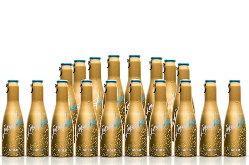 JustBe Gold Alkoholfrei | Piccolo frizzante | Alkoholfreier Piccolo (Gold, 18 x 0,2l) von just be
