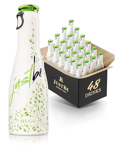 JustBe Hugo | Piccolo Wein-Cocktail I Holunderblüte + Minze Mix Aperitif (Hugo, 48 x 0,2l) von just be